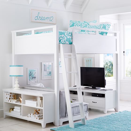 Hampton Convertible Loft Set With Cushy Loveseat Pbteen