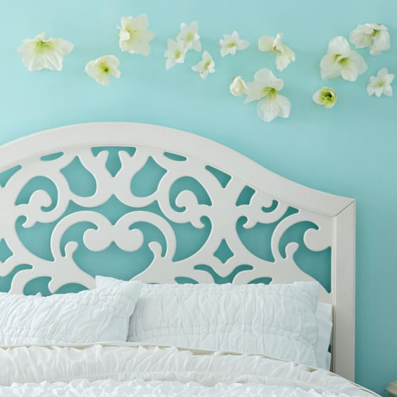 Floral Cut Out Headboard Pbteen