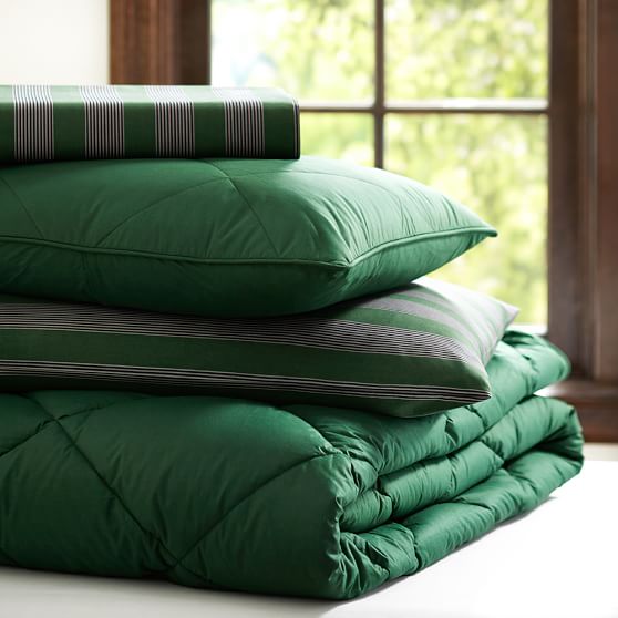 Brooklyn Stripe Essential Value Bedding Set, Green PBteen