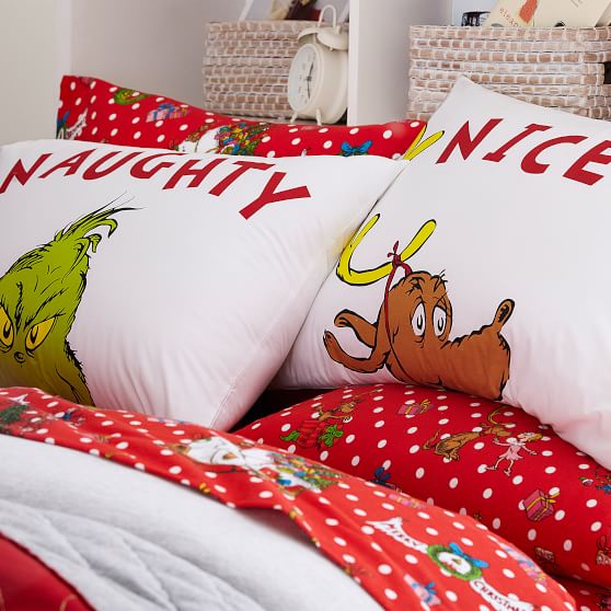 Grinch Festive Flannel Sheet Set Pbteen Scroll To Next Item