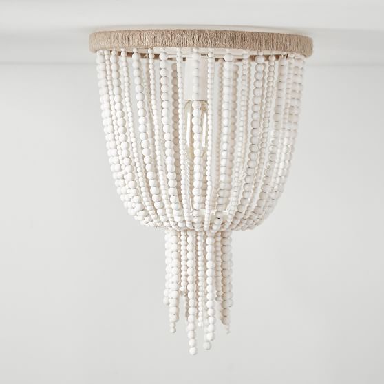 Wood Beaded Flushmount Pbteen Wood Beaded Flushmount