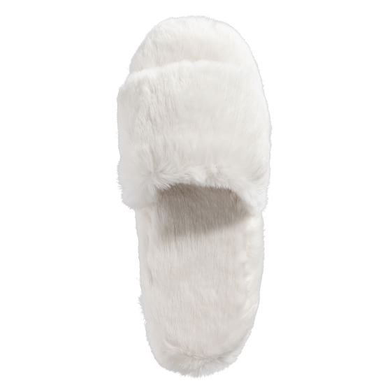Polar Bear Open Toe Faux-Fur Slide Slippers | PBteen