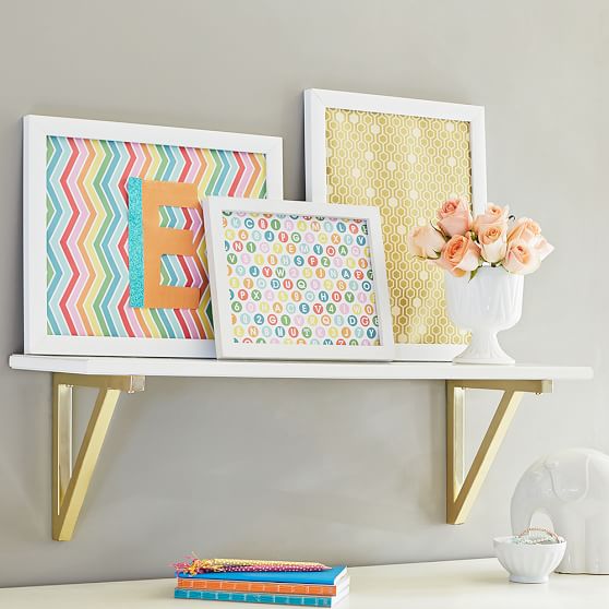Gold Bracket Shelf Pbteen