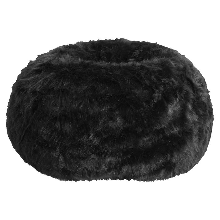 The Emily Meritt Black Faux Fur Beanbag Pb