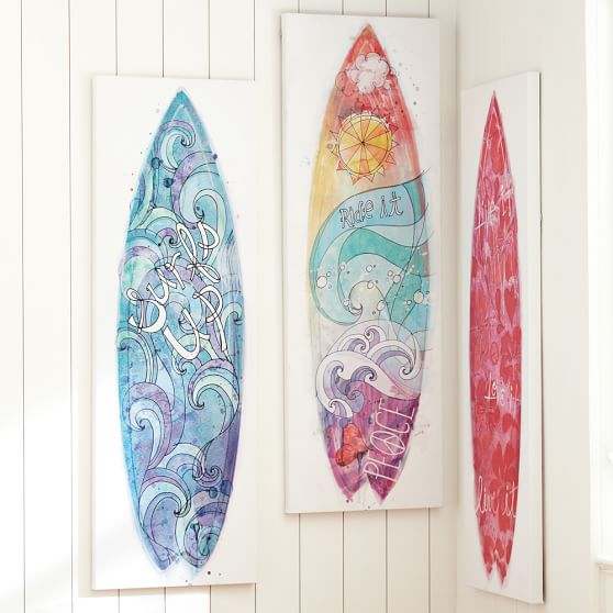 Girls Surfboard Canvas Art Wall Prints PBteen