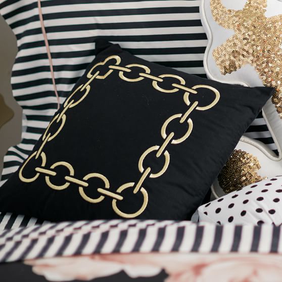 The Emily & Meritt Gold Chain Pillow Cover PBteen