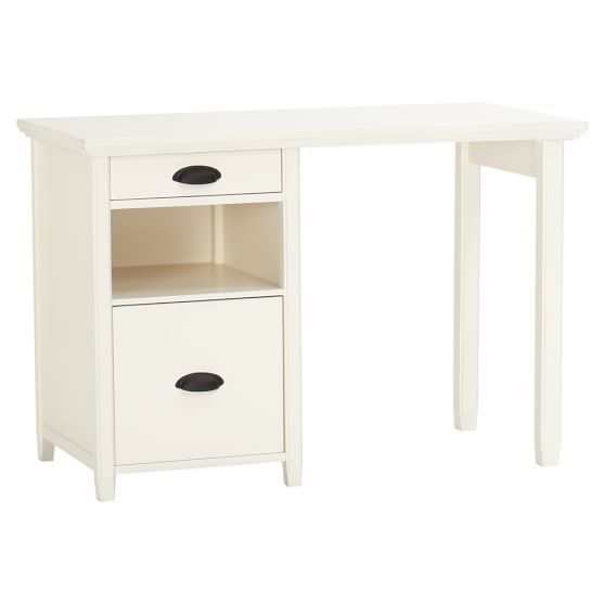 Chatham Small Storage Desk + Hutch PBteen Null; Null; Alternate Finish - Antique White ... - Chatham Small Storage Desk + Hutch PBteen