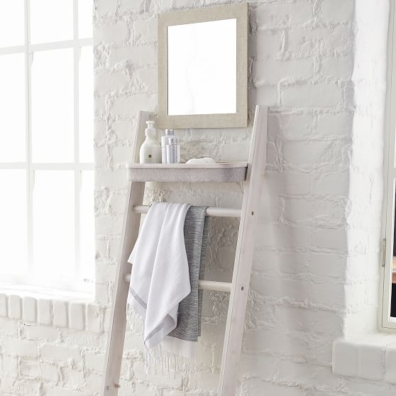 Wall Leaning Storage Rack With Hamper PBteen
