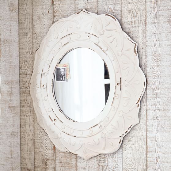 Antique White Framed Mirror PBteen