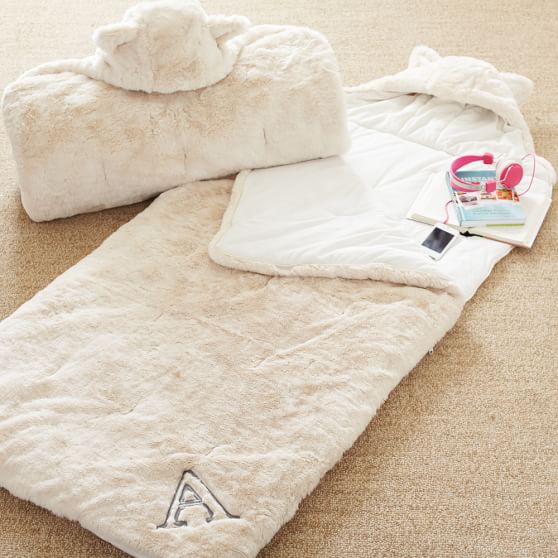 Faux Fur Sleeping Bag Ivory Pb Faux Fur Sleeping Bag Ivory