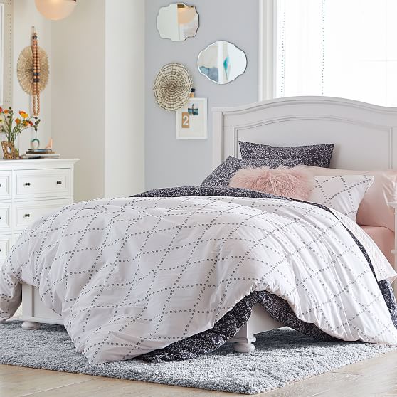 Textured Diamond Organic Duvet Cover Sham Pbteen