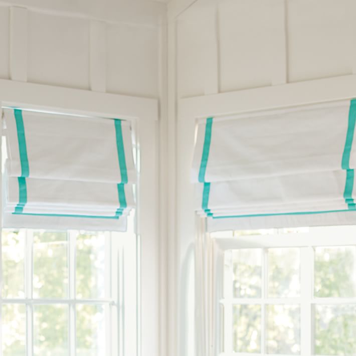 suite ribbon cordless roman shade with blackout lining pbteen