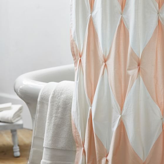 The Emily Meritt Harlequin Pintuck Shower Curtain Pbteen Harlequin Pintuck Shower Curtain Saved View Larger Roll Over Image To Zoom