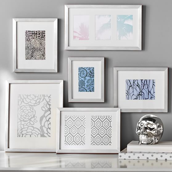 gallery frames set of 6 silver pbteen