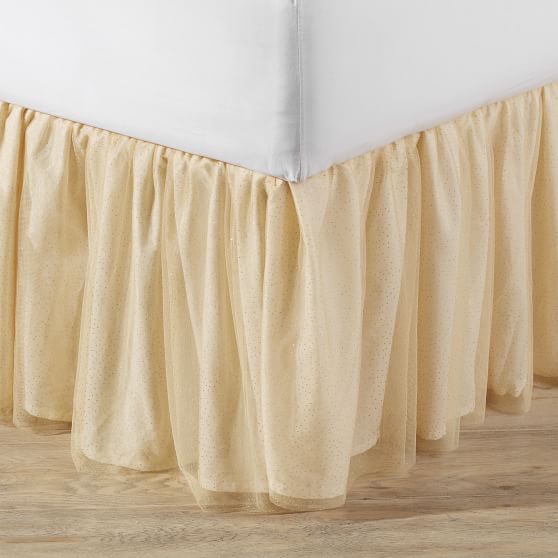 Gold Tulle Bed Skirt Pbteen