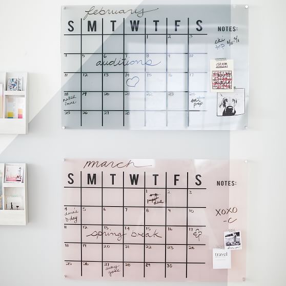 acrylic monthly calendar pbteen