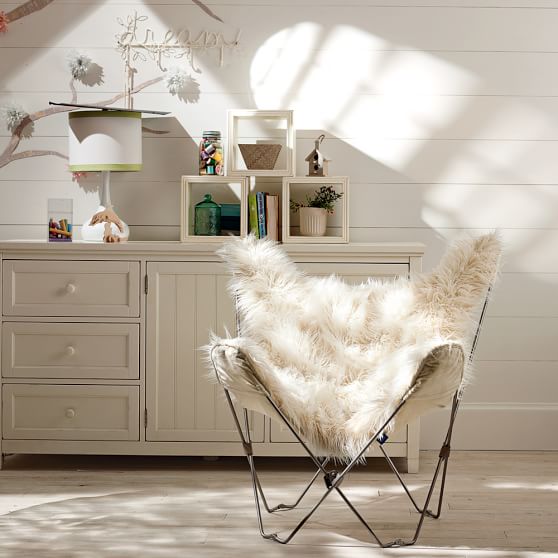 Ivory Furlicious Faux Fur Erfly Chair Pb Alternate View