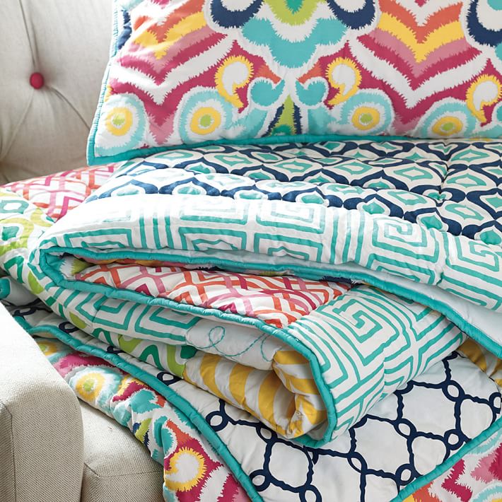 palm springs patchwork quilt sham pbteen