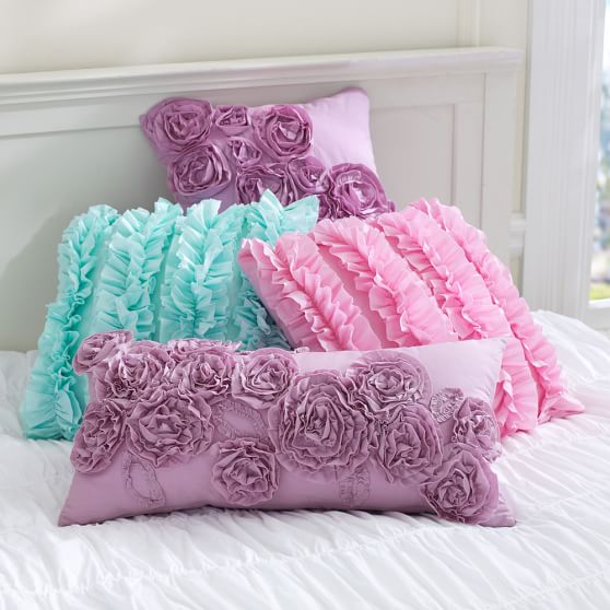 Ruffle & Rose Pillow Covers PBteen