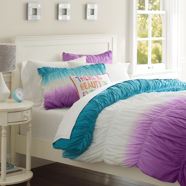teen duvet cover surf dip dye ruched duvet cover sham pbteen teen duvet cover surf dip dye ruched duvet cover sham pbteen