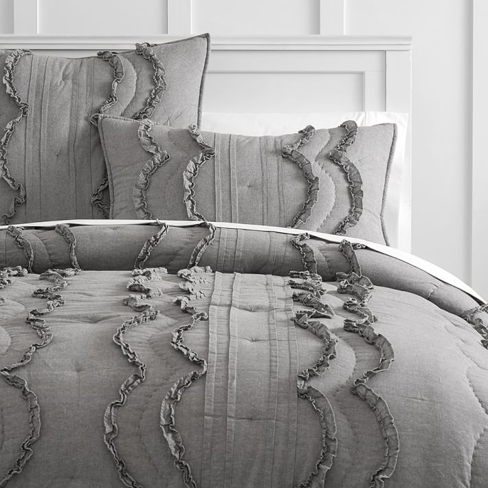 The Emily Meritt Scallop Ruffle Quilt Sham Pbteen