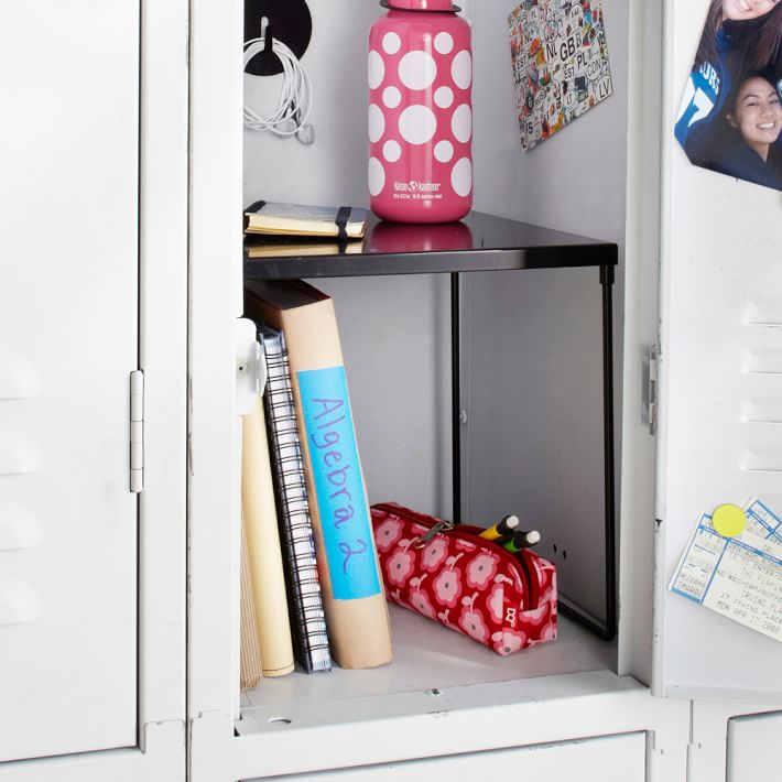 Gear Up Black Locker Shelf Pbteen
