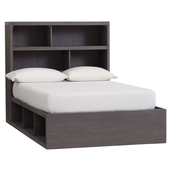 It 6 Cubby Bed Storage Headboard Set Pbteen It 6 Cubby Bed Storage Headboard Set