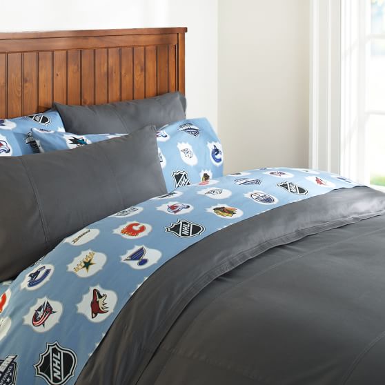 Chicago Blackhawks Patch Duvet Cover Full Queen Charcoal Pbteen