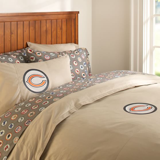 Chicago Bears Duvet Cover Twin Charcoal
