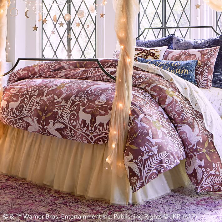 Harry Potter Patronus Damask Duvet Cover Sham Burdy Pbteen