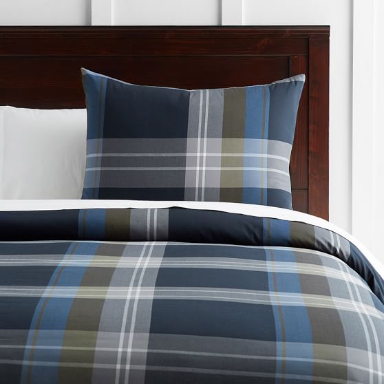 Walker Plaid Duvet Cover Sham Pbteen