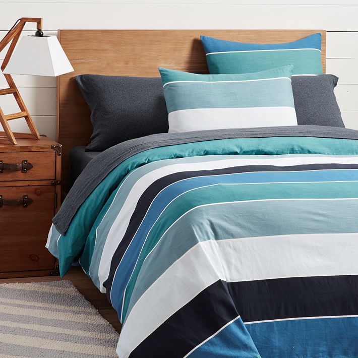 Kelly Slater Organic Tide Stripe Duvet Cover Sham Pbteen