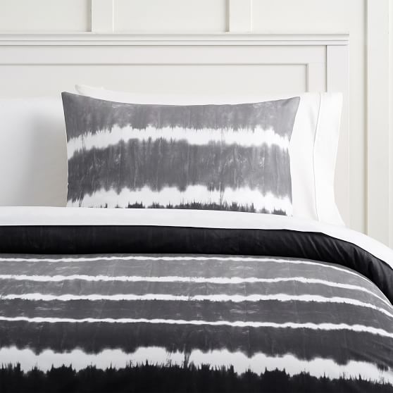 Tie Dye Stripe Organic Duvet Cover Sham Pbteen
