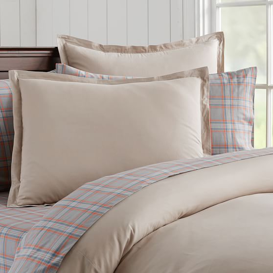 Solid Twill Duvet Cover Sham Pbteen