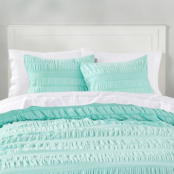 Textured Pongee Duvet Cover Sham Pbteen
