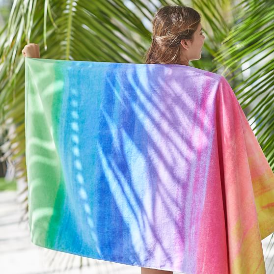 Ombre Rainbow Beach Towel Pottery Barn Teen