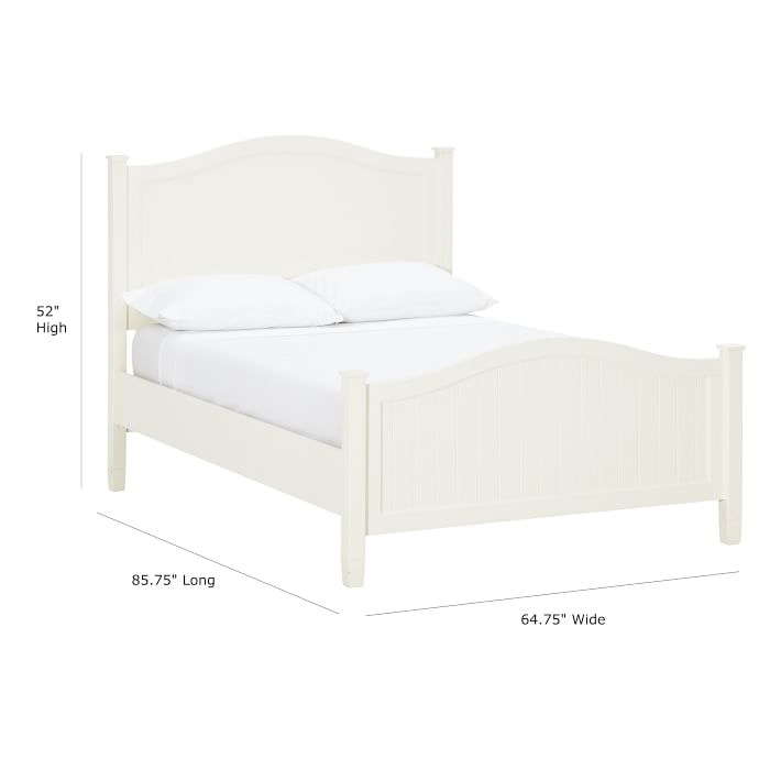 Beadboard Curved Headboard Bed Trundle Pb