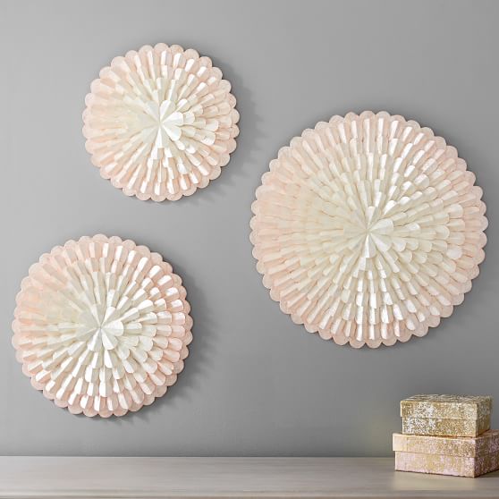 Capiz Flower Wall Decor, Set of 3 PBteen