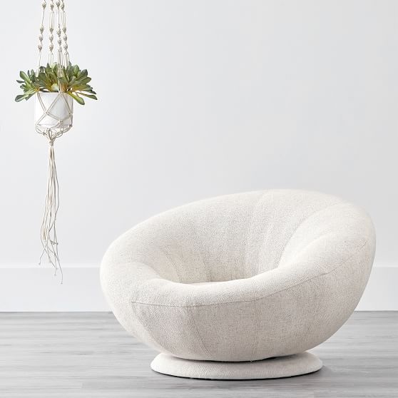 Tweed Groovy Swivel Chair Lounge Chair Pottery Barn Teen