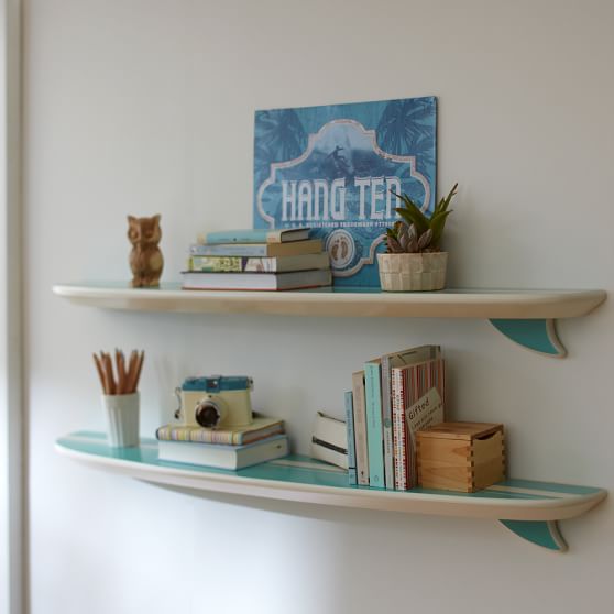 Surfboard Floating Shelves Pottery Barn Teen