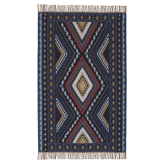 Diamond Kilim Teen Rug Navy Pottery Barn Teen