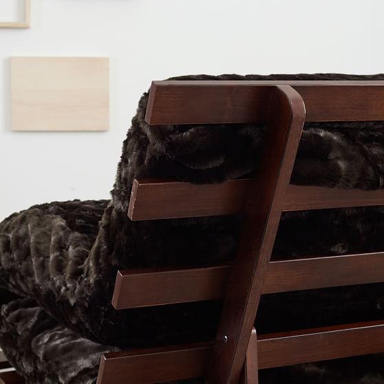 Luxe FauxFur Futon Sleeper Sofa Bed Pottery Barn Teen