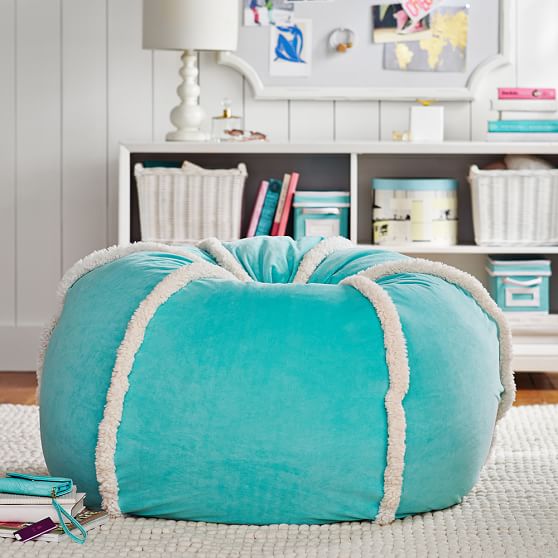 Pool Sherpa Pop Bean Bag Chair Pottery Barn Teen