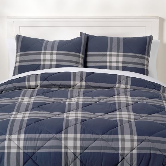 Xander Plaid Twin XL Comforter Pottery Barn Teen