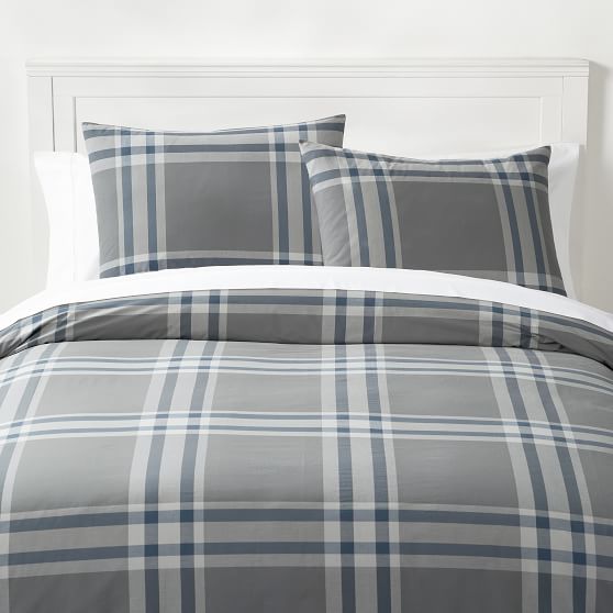 Xander Plaid College Duvet Cover + Sham Pottery Barn Teen