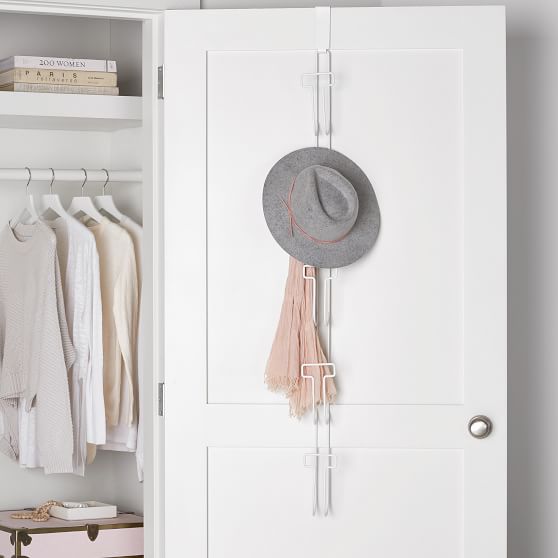 Over The Door Hat Rack Dorm Closet Organizer Pottery Barn Teen