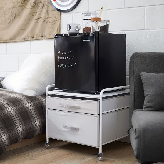 Mini Fridge Cart College Kitchen Essentials Pottery Barn Teen