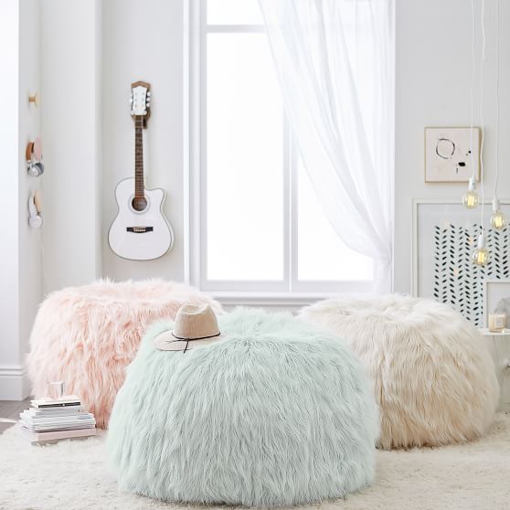 Himalayan FauxFur Bean Bag Chair Pottery Barn Teen