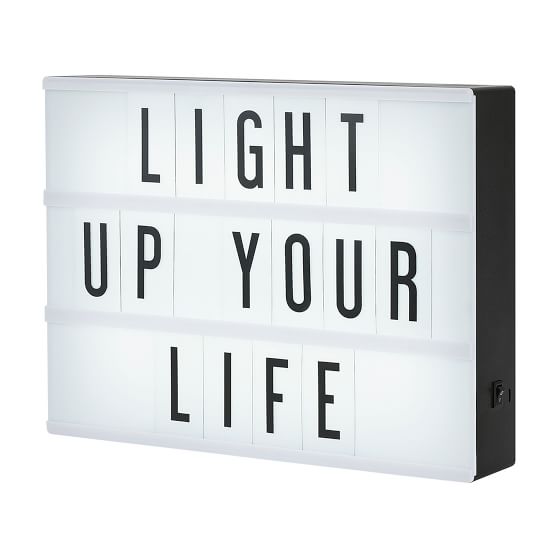 Original Cinema Lightbox Teen Lamp Pottery Barn Teen