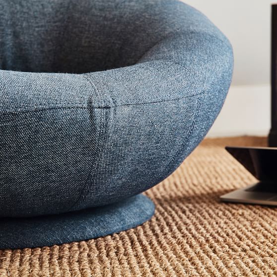 Boucle Twill Groovy Swivel Chair Lounge Chair Pottery Barn Teen